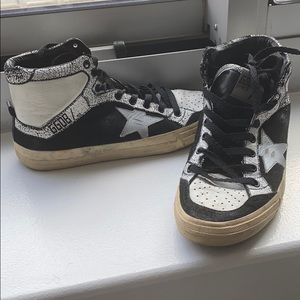 High top golden goose sneakers